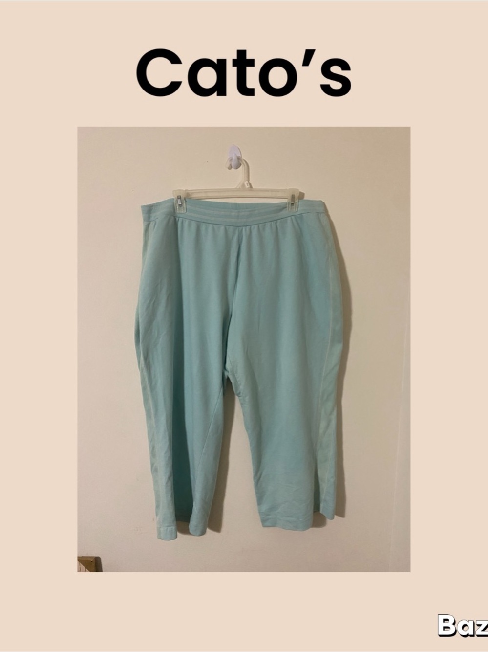 Cato’s Women’s Light Aqua Pull-On Lounge Pants Size 22/24